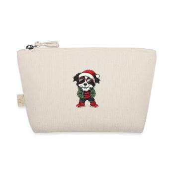 Border Collie Chien Noël Noël - Trousse biologique - nature - Devant