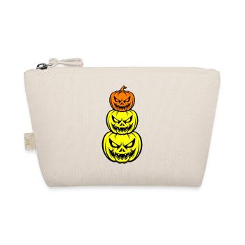 Halloween Creepy Pumpkin Grimace - Organic Pouch - nature - Front