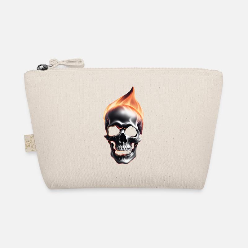 Skull on fire Organic Pouch