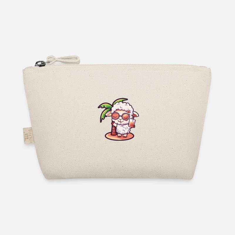 Schaf Sommer Strand Comic Bio-Täschchen