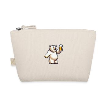 Polar Bear Beer Pixel - Organic Pouch - nature - Front