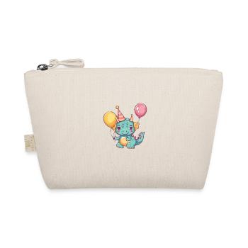 Dinosaur triceratops Birthday Comic - Organic Pouch - nature - Front