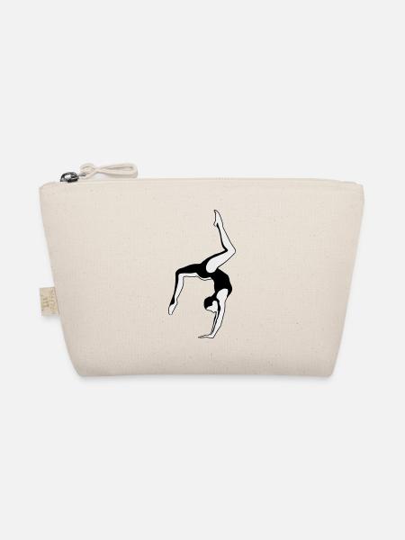 Turnen, Turnerin - Girls and Women's Gymnastics - Bio-Täschchen - Natur - Vorne