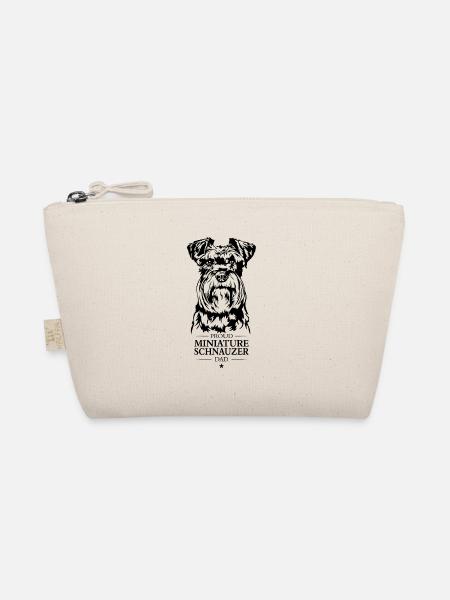 Miniature Schnauzer Dad Dogs Dog Wilsigns - Organic Pouch - nature - Front
