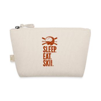 Skiing Snowboard Mountains Holiday Snow Freestyle - Organic Pouch - nature - Front