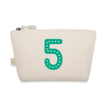 5 YEARS. 5th ANNIVERSARY. BIRTHDAY 5 YEARS. FIVE - Organic Pouch - nature - Front