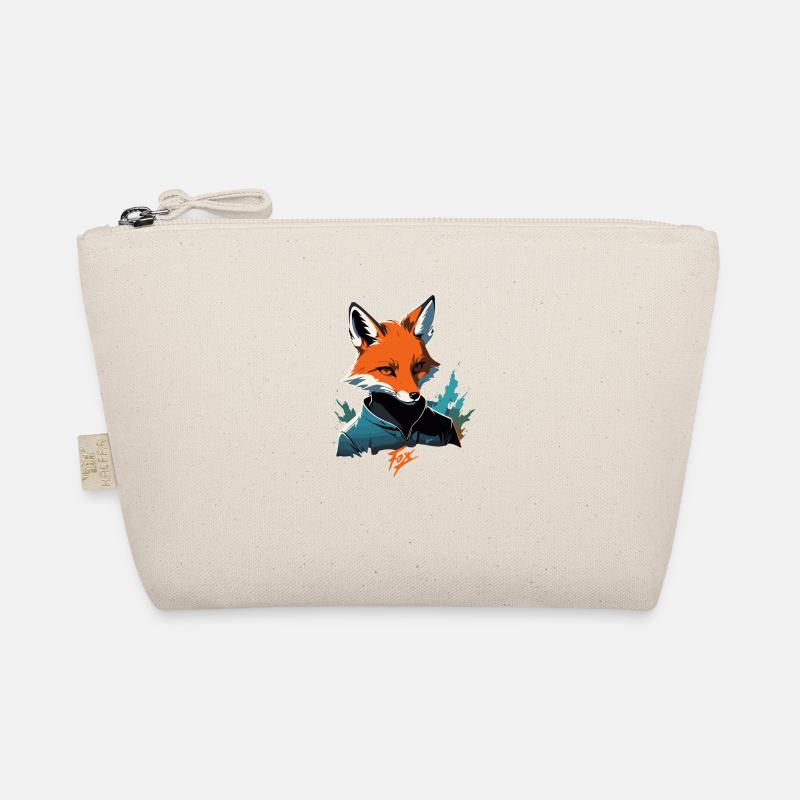 Fox Cartoon Cool Bunt mit Pullover Agent Bio-Täschchen