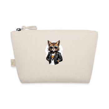 Cat Rocker Katze HardRock Geschenk - Bio-Täschchen - Natur - Vorne