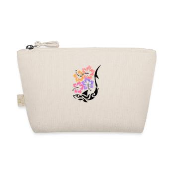 tribal shark hibiscus - Organic Pouch - nature - Front