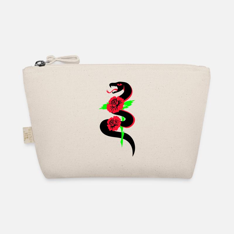 rétro tatouage serpent et des roses - Trousse biologique - nature