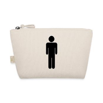 Mann - Toilette - Piktogramm - Toilettenzeichen - Bio-Täschchen - Natur - Vorne