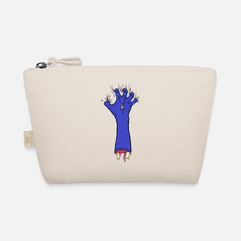 Zombie Greifer blau Bio-Täschchen