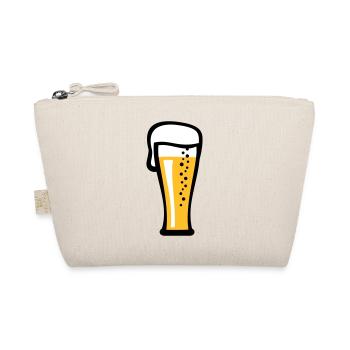Beer glass with a cool beer gift - Organic Pouch - nature - Front