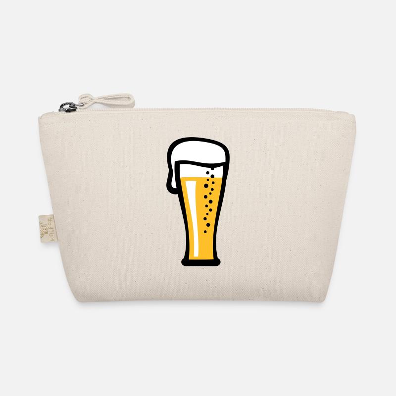 Bierglas mit kühlem Bier Geschenk Bio-Täschchen