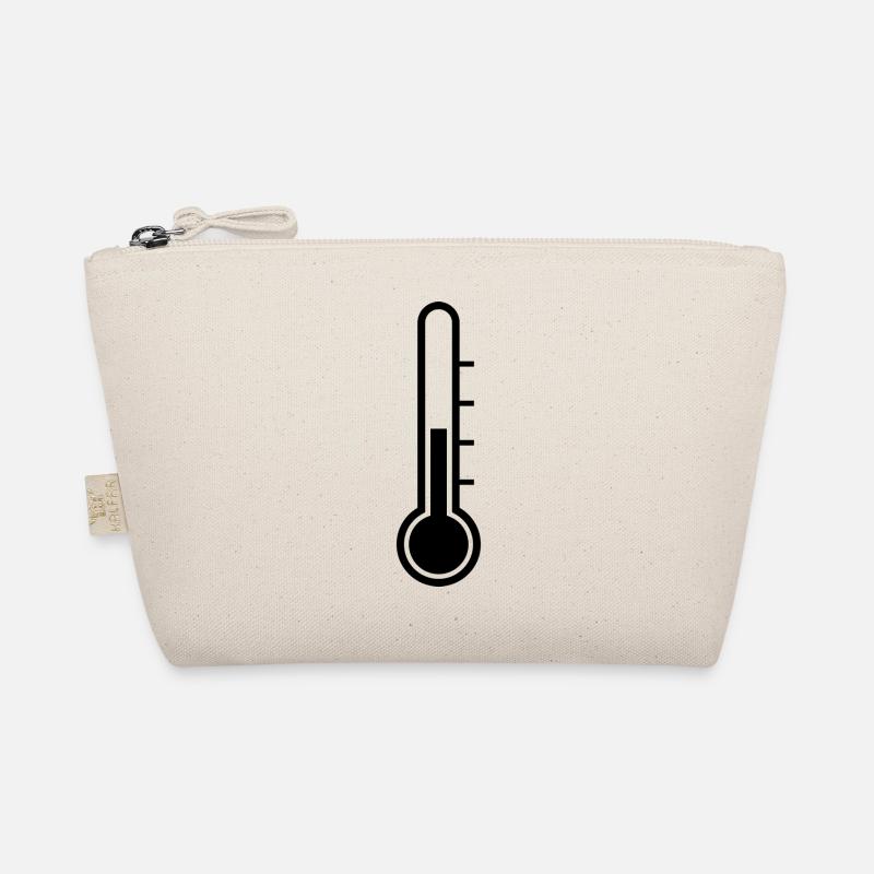Kalt Warm Temperatur Celsius Thermometer Fieber - Bio-Täschchen - Natur