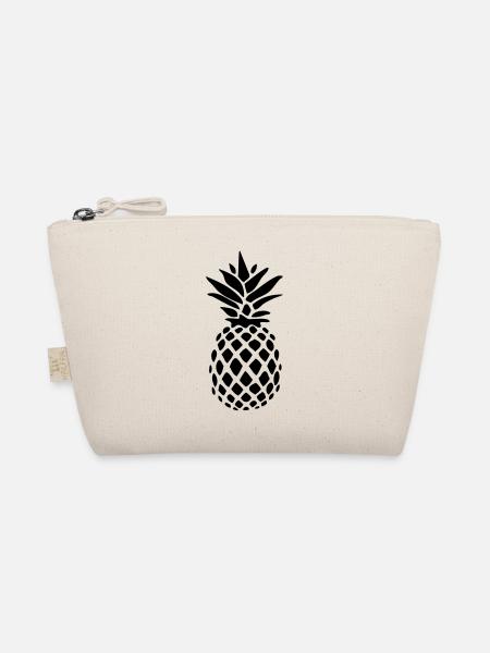 Ananas noir silhouette - Trousse biologique - nature - Devant