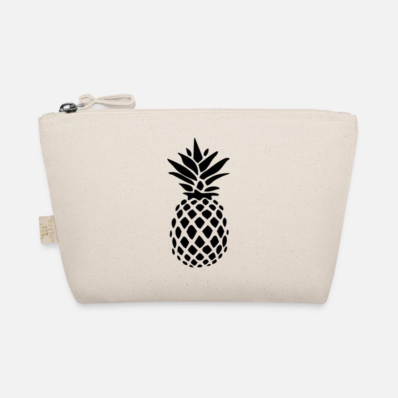 Pineapple black silhouette Organic Pouch