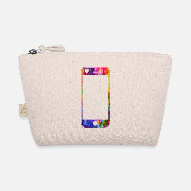 Mobile phone with heart Organic Pouch