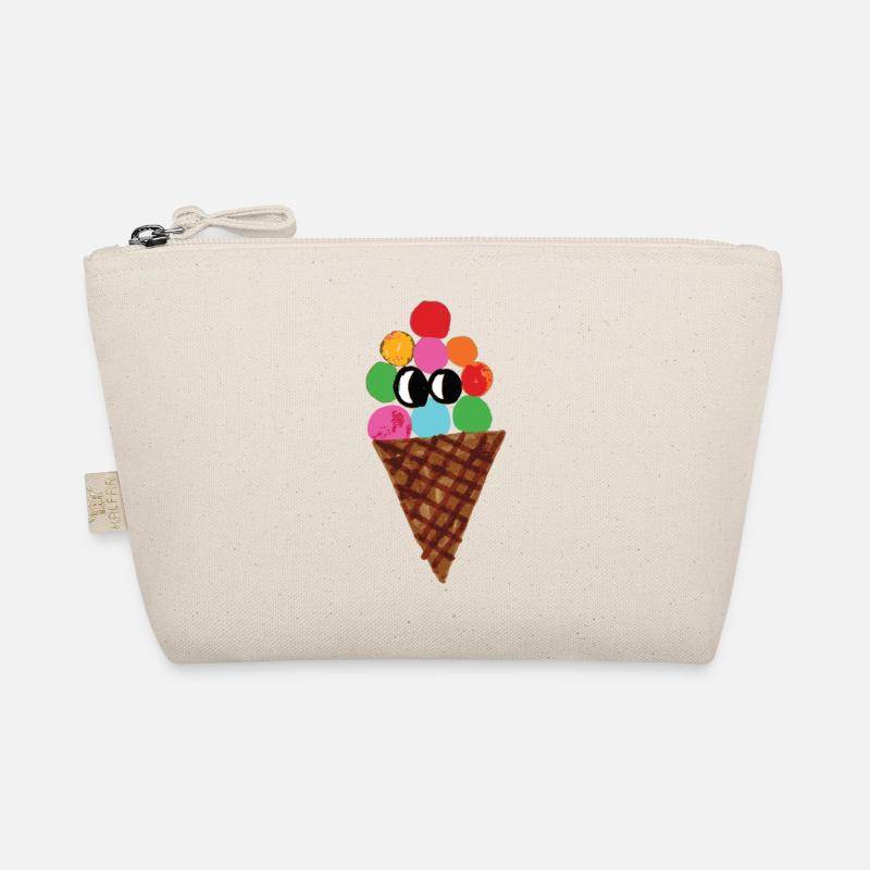 Bunte Eistüte Pop Art - Bio-Täschchen - Natur