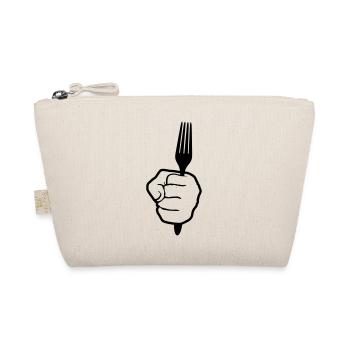 silhouette main tenir fourchette coutellerie manger aller hunge - Trousse biologique - nature - Devant