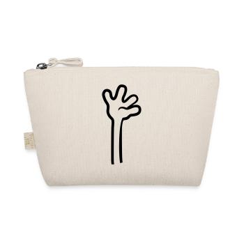 comic langer arm hochheben winken hand cartoon des - Bio-Täschchen - Natur - Vorne