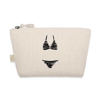 Gestreifter Bikini - Bio-Täschchen - Natur - Vorne