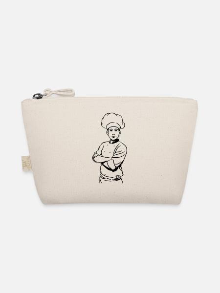 Cooking cook boil young man - Organic Pouch - nature - Front