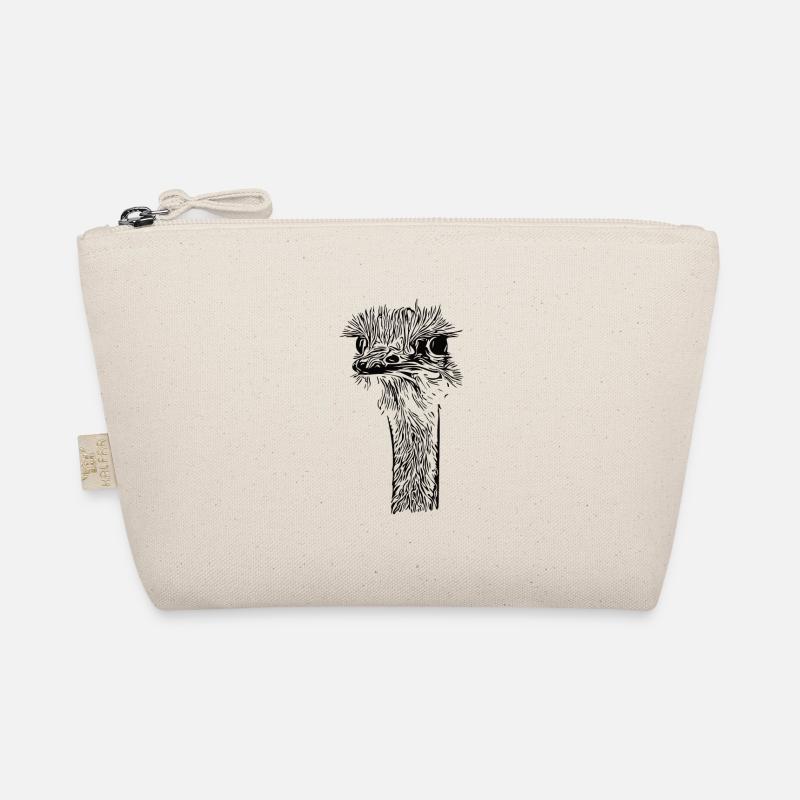Ostrich head ostrich head Organic Pouch