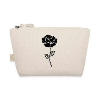 rose_black - Bio-Täschchen - Natur - Vorne
