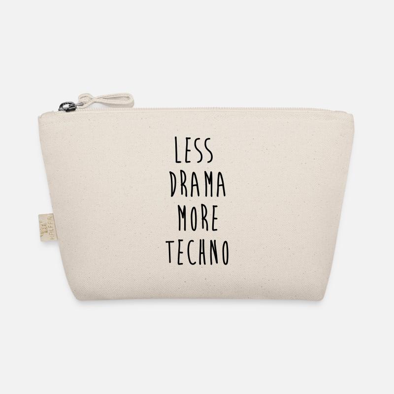 less drama more techno Bio-Täschchen