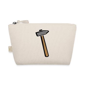 Tool handyman - tool craftsman - hammer - Organic Pouch - nature - Front