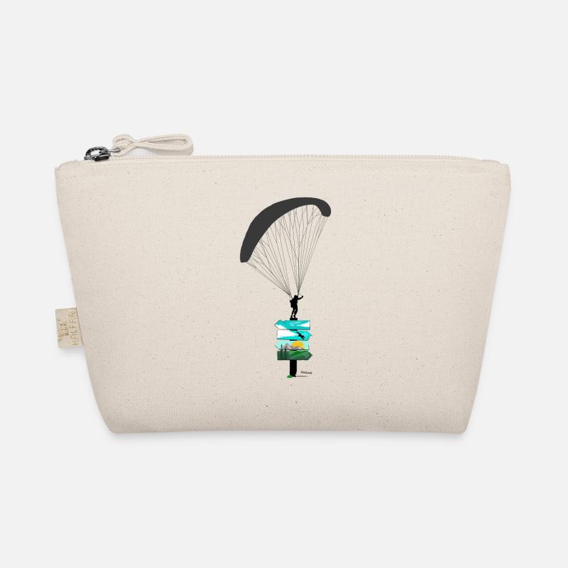 Paraglider paragliding mountains hang gliding Organic Pouch