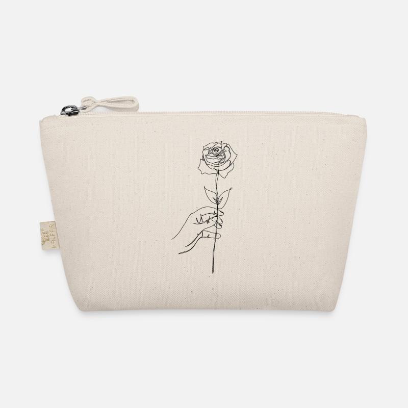 Hand holding rose Organic Pouch