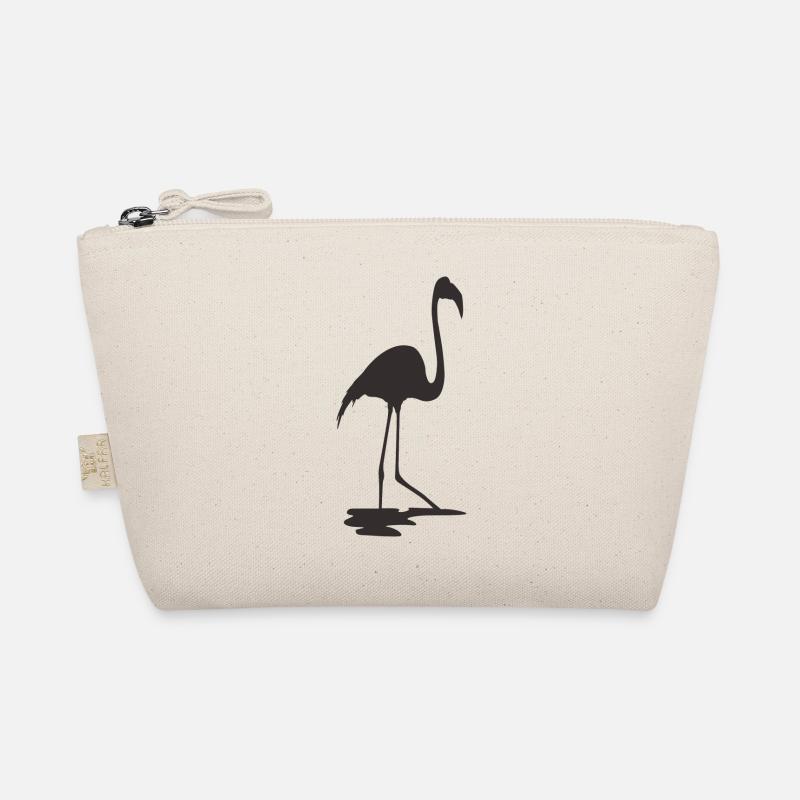 Flamingo Schwarz Bio-Täschchen