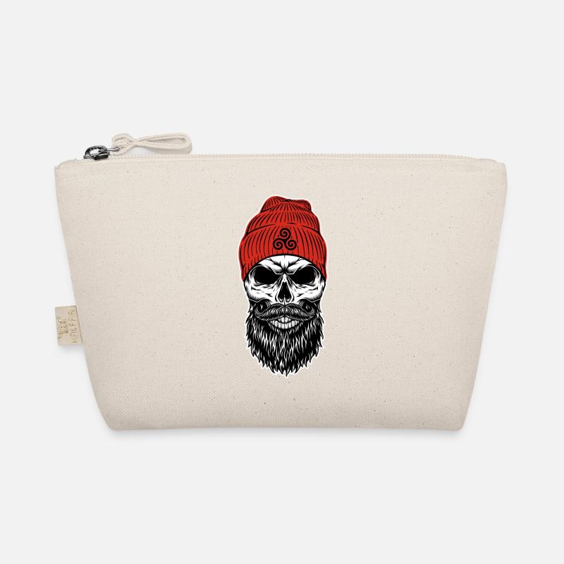 Bonnet Rouge Tête de mort avec Triskell Trousse biologique