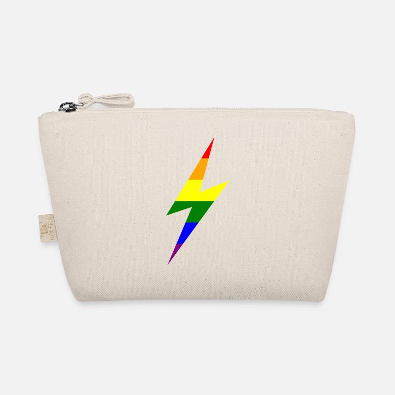 Rainbow Lightning Bolt Organic Pouch
