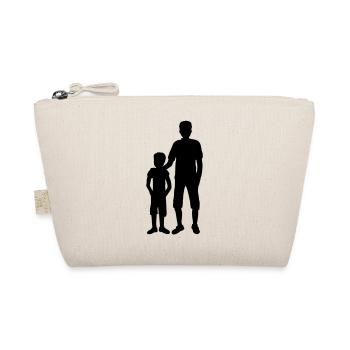 Geschwister Silhouette großer Bruder - Bio-Täschchen - Natur - Vorne