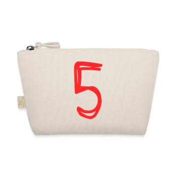 5 YEARS. 5TH ANNIVERSARY. BIRTHDAY 5 YEARS. FIVE - Organic Pouch - nature - Front