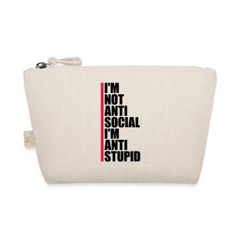 not antisocial anti stupid - Organic Pouch - nature - Front