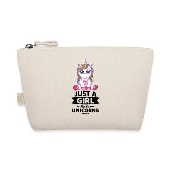 Just A Girl Who Love Unicorns - Bio-Täschchen - Natur - Vorne