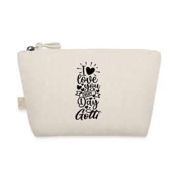 Liebe dich Gotti Taufpatin Schweiz Patentante - Bio-Täschchen - Natur - Vorne
