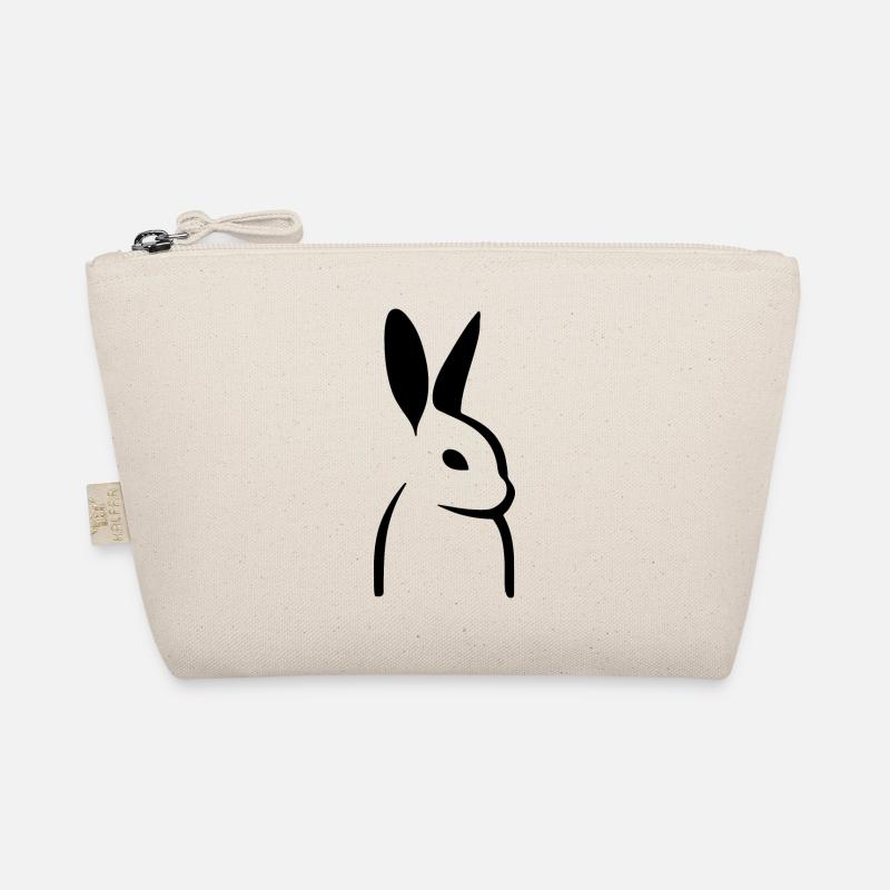 Minimalist rabbit silhouette Organic Pouch