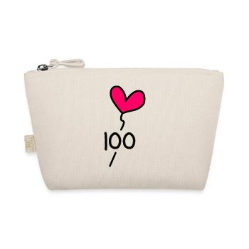 100 JAHRE. 100-jähriges Jubiläum. GEBURTSTAG 100 JAHRE. - Bio-Täschchen - Natur - Vorne