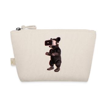Bear with Virtual Reality Headset - Organic Pouch - nature - Front