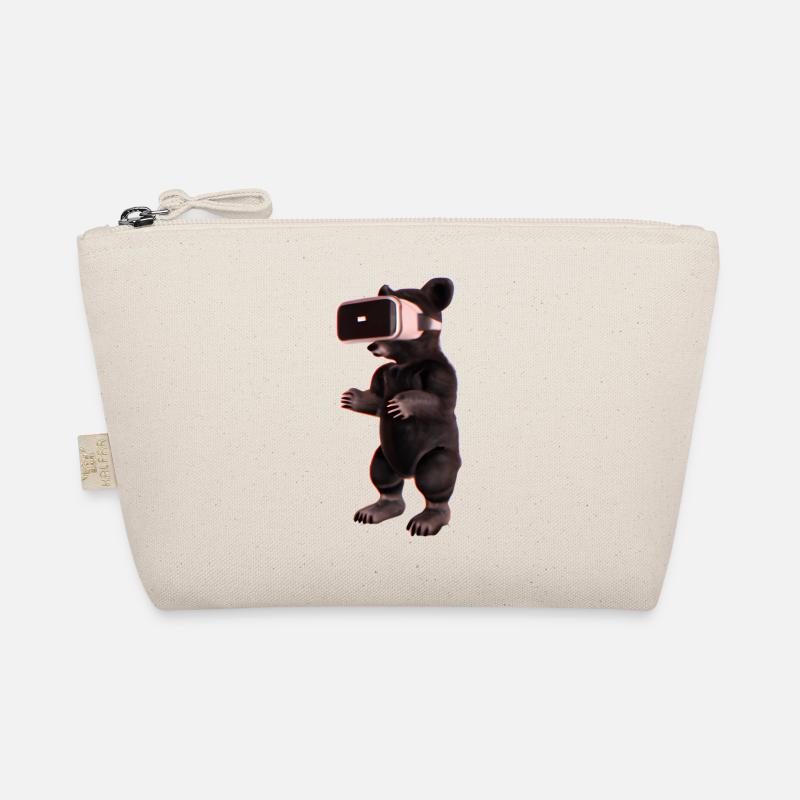 Bär mit Virtual Reality Headset Bio-Täschchen