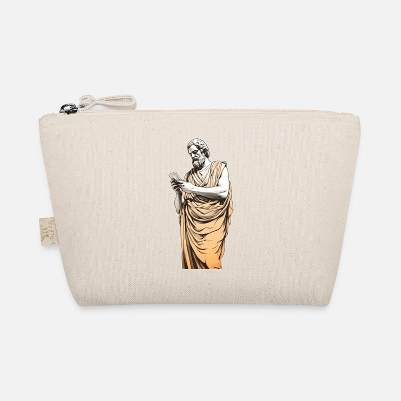 Greek Philosopher With Smartphone Organic Pouch