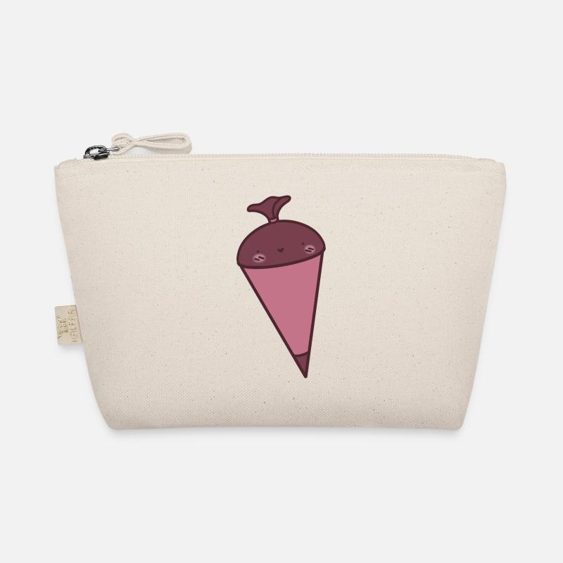 Cute pink school cone Organic Pouch