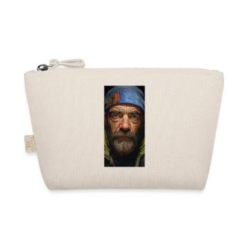 Old sad Man with blue Eyes - Organic Pouch - nature - Front