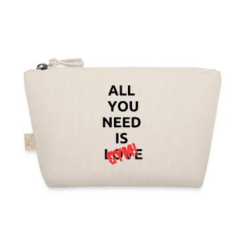 "all you need is gym" - Bio-Täschchen - Natur - Vorne
