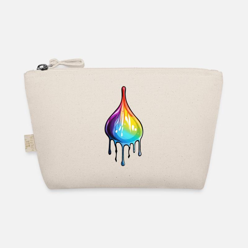 Regenbogen Farbtropfen Bio-Täschchen